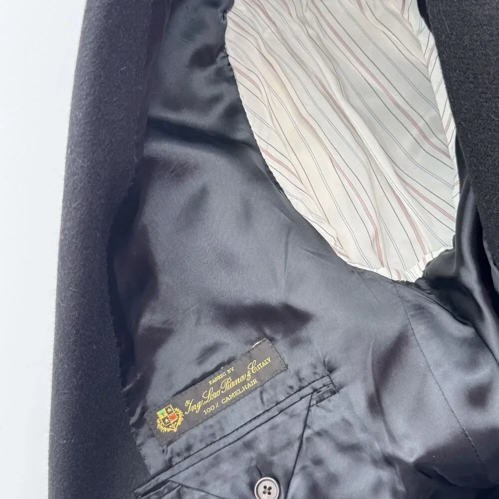 Ralph Lauren Loro Piana Camel Hair Blazer Black 46R Sport Coat